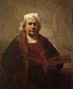 Rembrandt van rijn Self-Portrait with Tow Circles oil painting on canvas